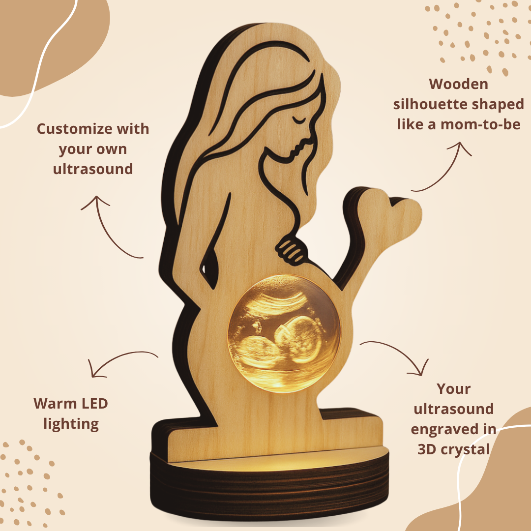 Personalized Ultrasound + Wooden Frame